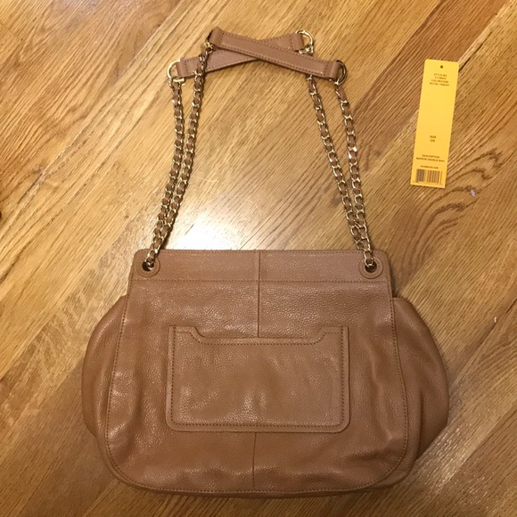 Like new Tory Burch Marion saddle bag, tan - Picture 2 of 4